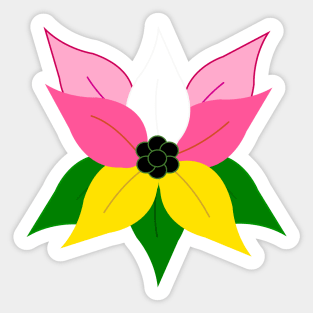 Pride Poinsettia Sticker